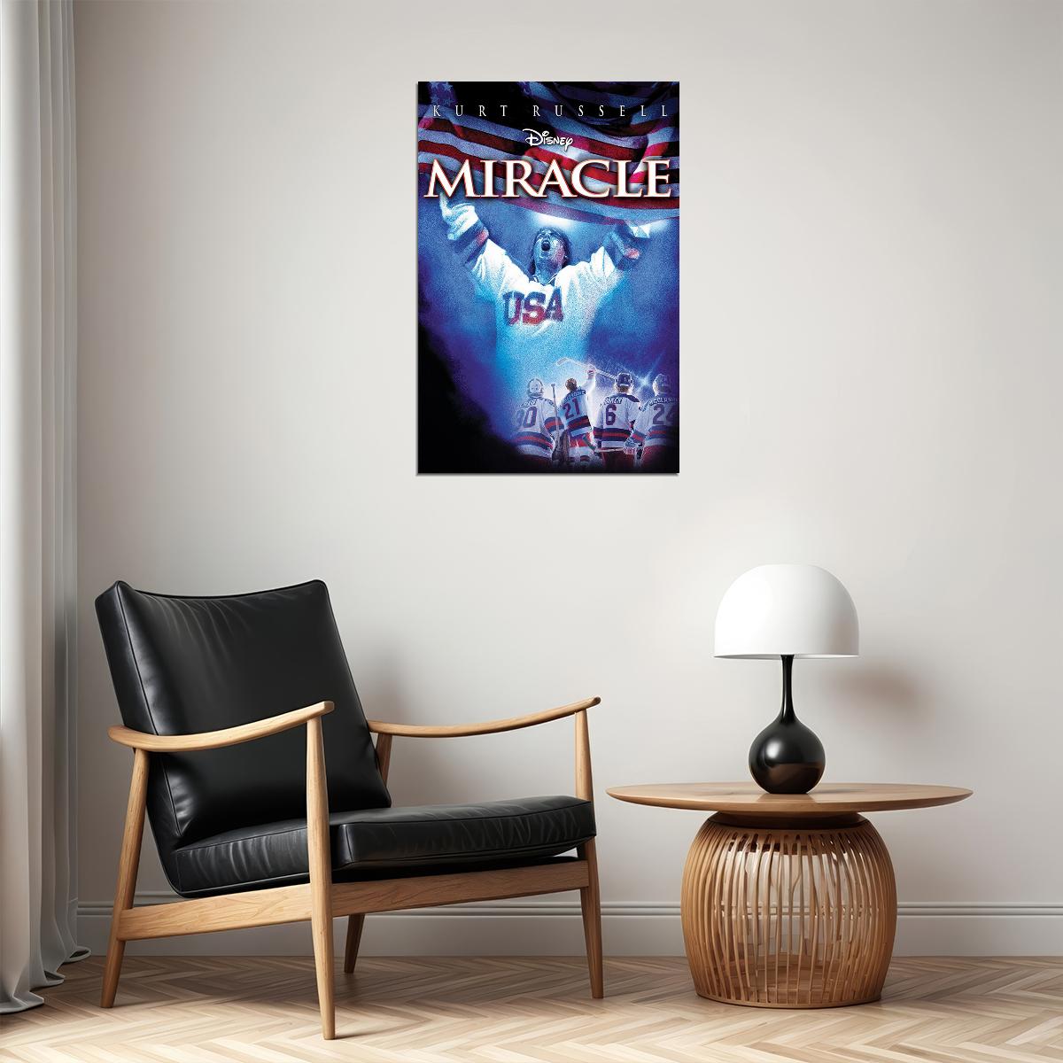 Miracle 2004 Biography Sports History Cinema Film Movie Poster Wall Art Print Home Wall Decor - xonomax