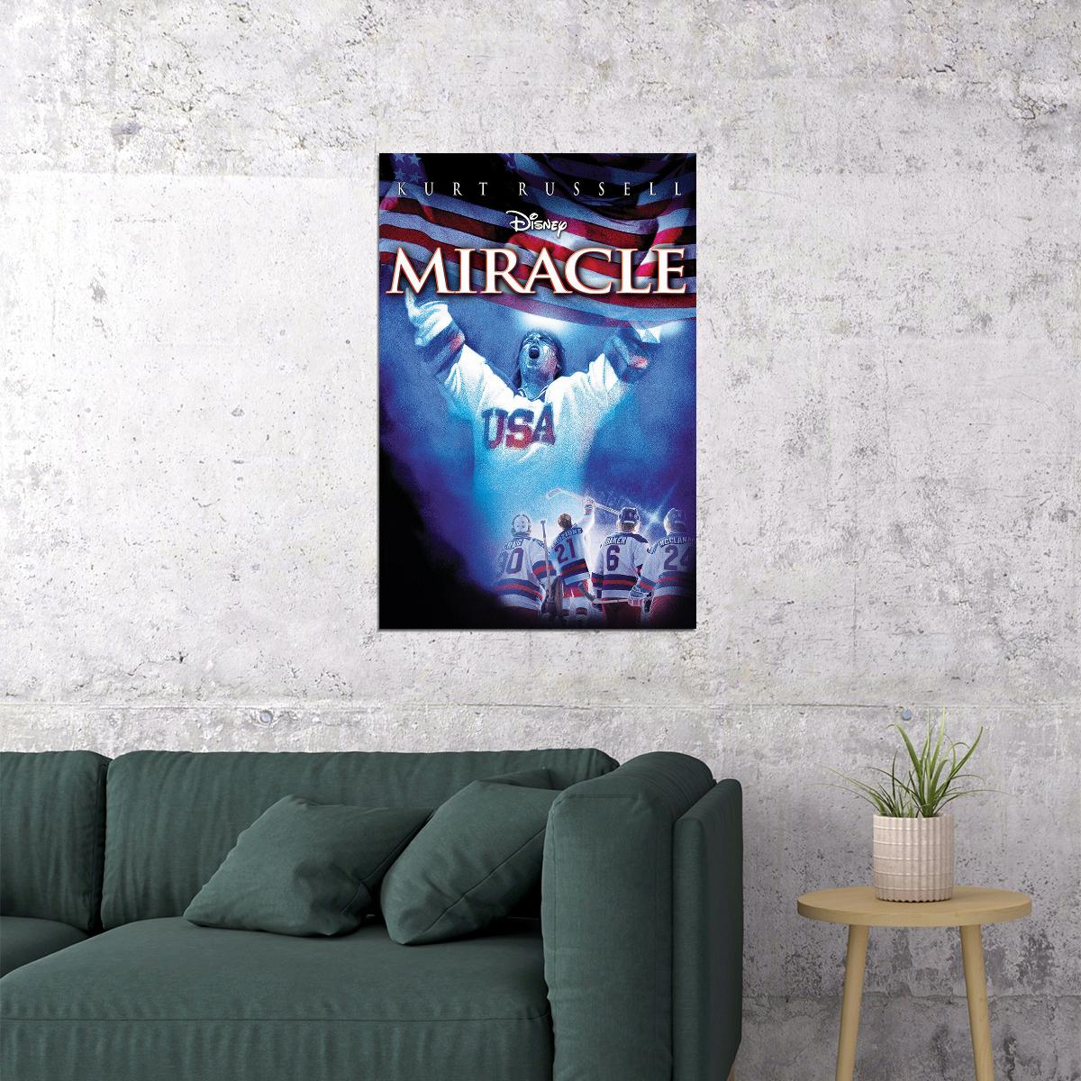 Miracle 2004 Biography Sports History Cinema Film Movie Poster Wall Art Print Home Wall Decor - xonomax