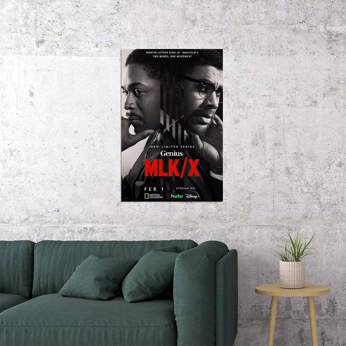 Genius Mlk X Biography History Tv Series Movie Poster Wall Art Print Home Wall Decor - xonomax