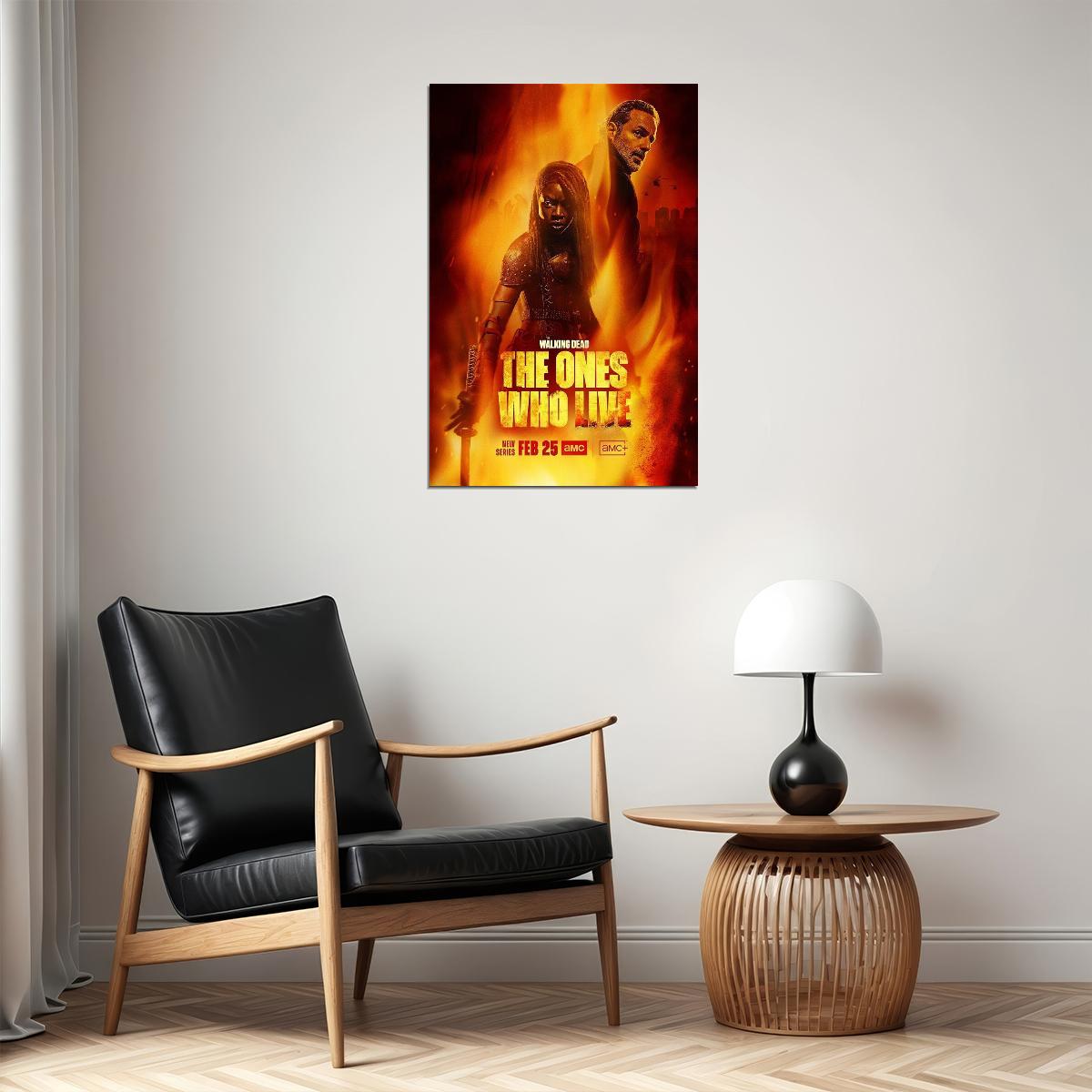 The Walking Dead: The Ones Who Live Thriller Tv Series Poster Wall Art Print Home Wall Decor - xonomax