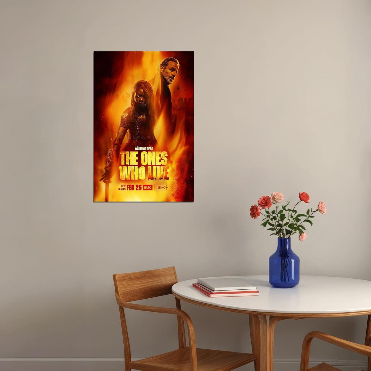The Walking Dead: The Ones Who Live Thriller Tv Series Poster Wall Art Print Home Wall Decor - xonomax