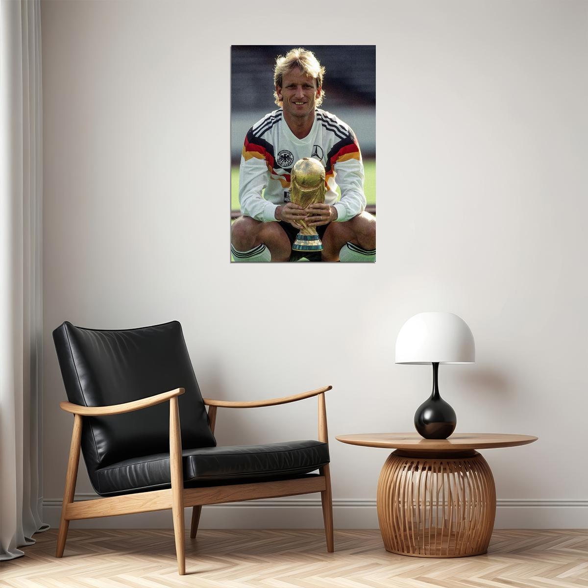 Andreas Brehme Football Player Germany Jersey Coach Poster Wall Art Print Home Wall Decor - xonomax