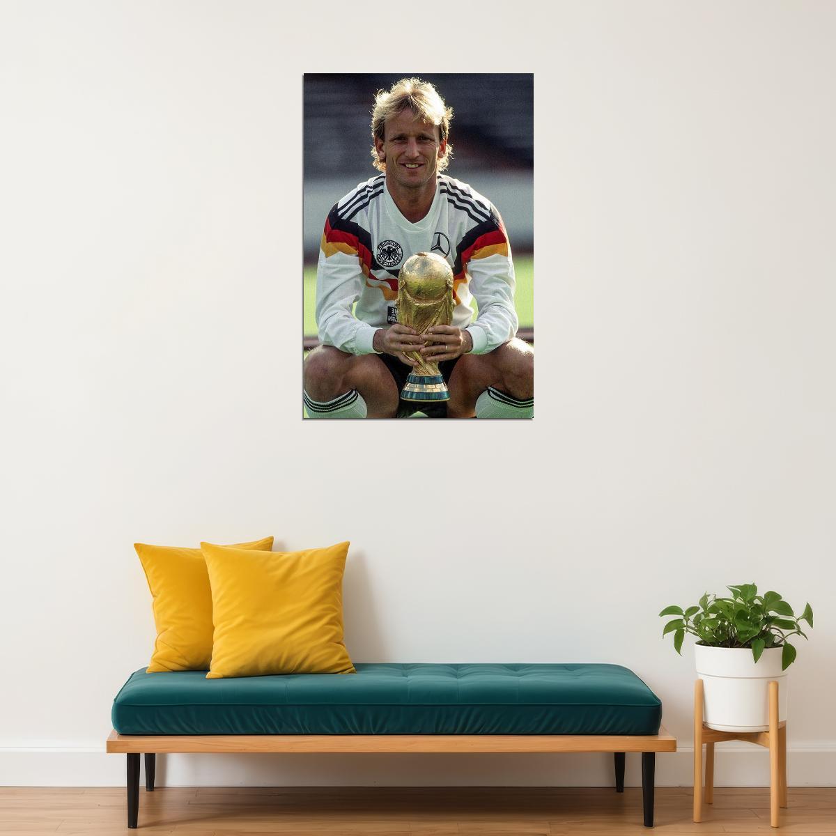 Andreas Brehme Football Player Germany Jersey Coach Poster Wall Art Print Home Wall Decor - xonomax
