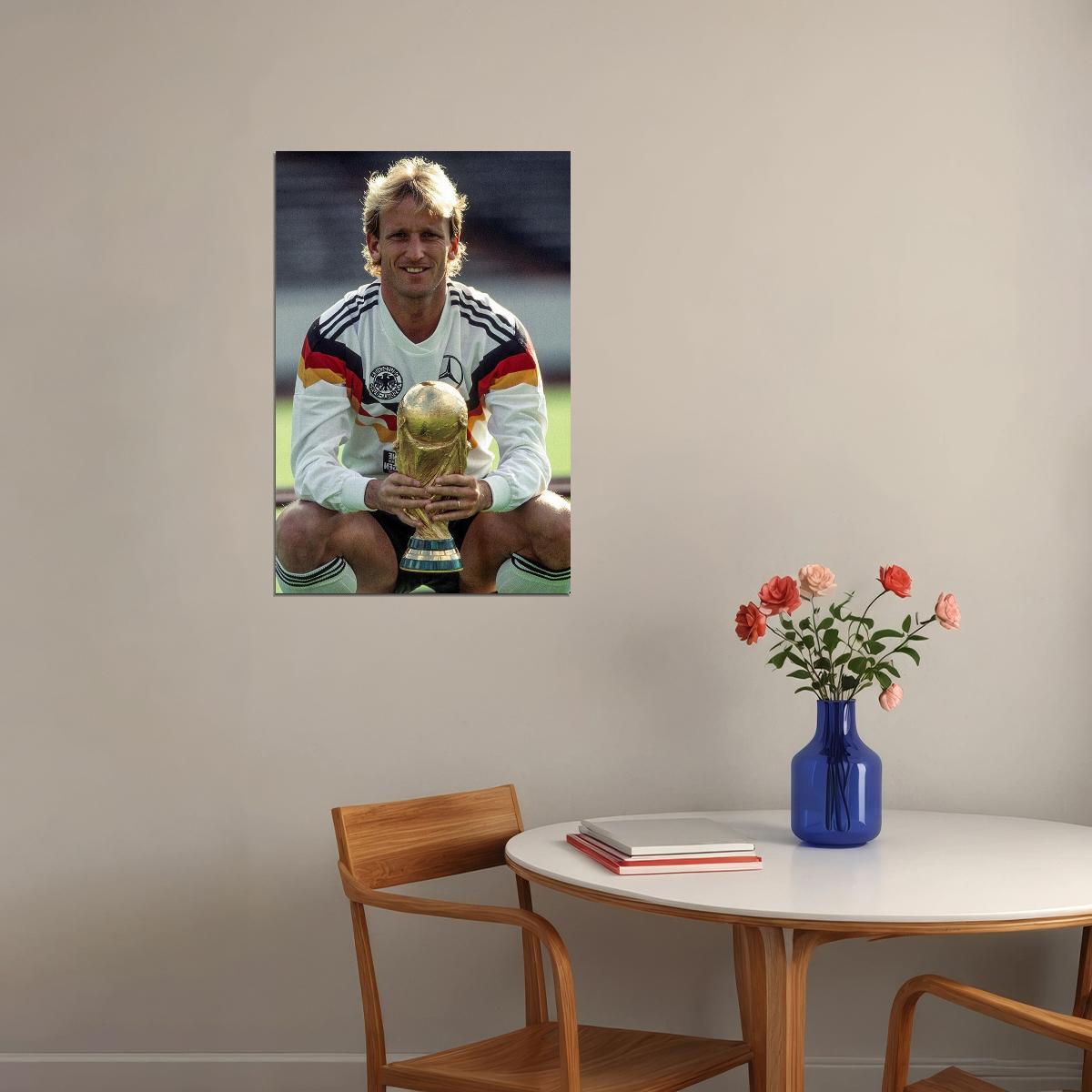 Andreas Brehme Football Player Germany Jersey Coach Poster Wall Art Print Home Wall Decor - xonomax