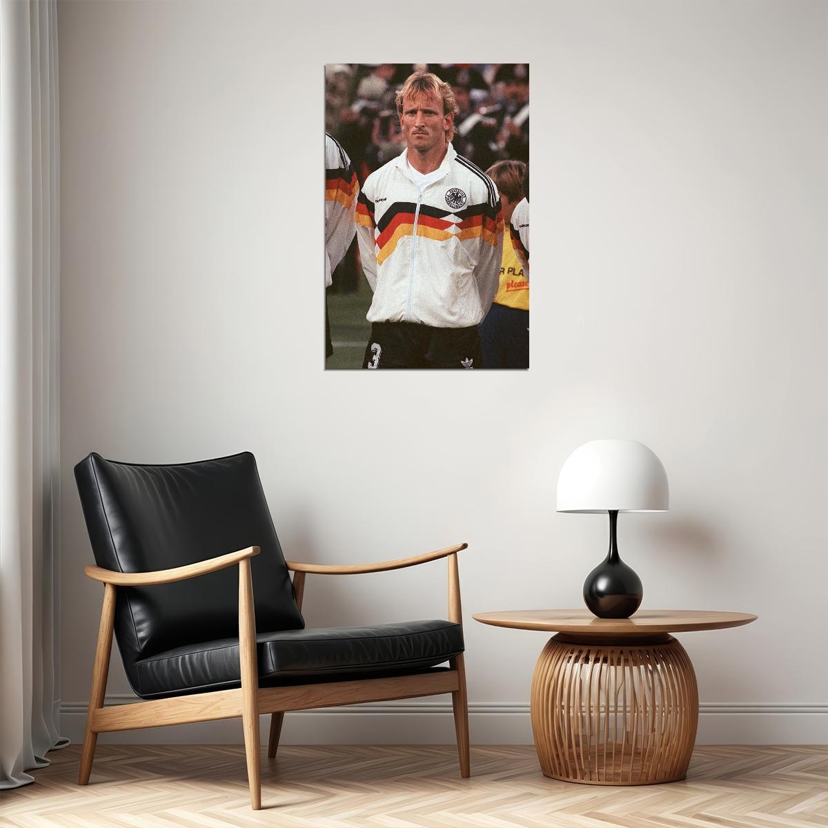 Andreas Brehme Football Player Germany Jersey Sport Poster Wall Art Print Home Wall Decor - xonomax