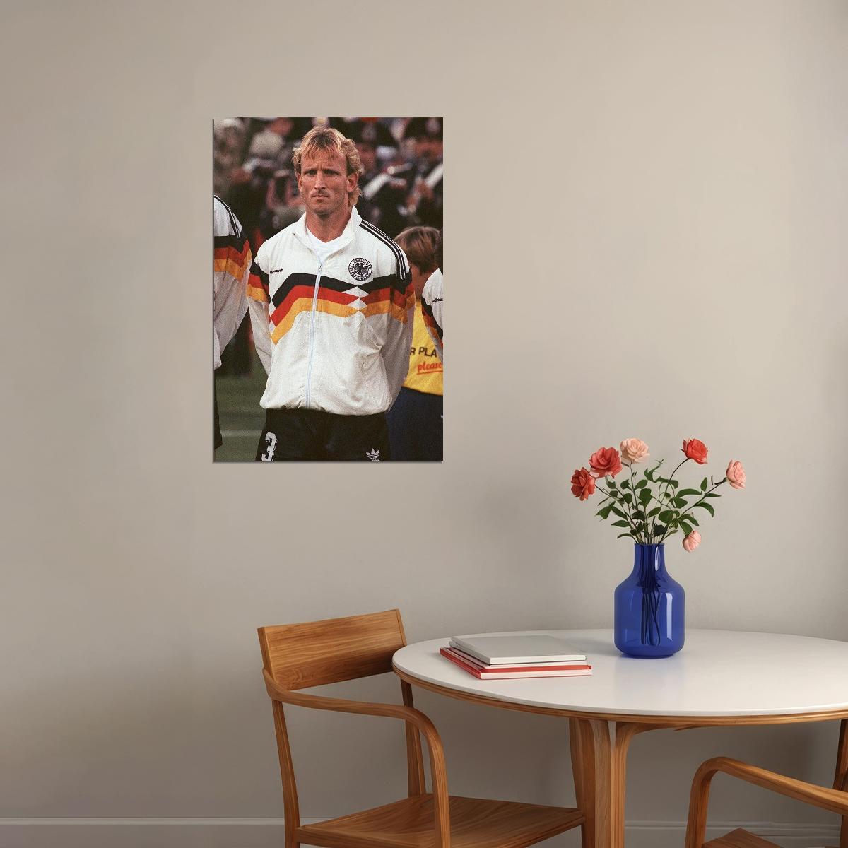Andreas Brehme Football Player Germany Jersey Sport Poster Wall Art Print Home Wall Decor - xonomax