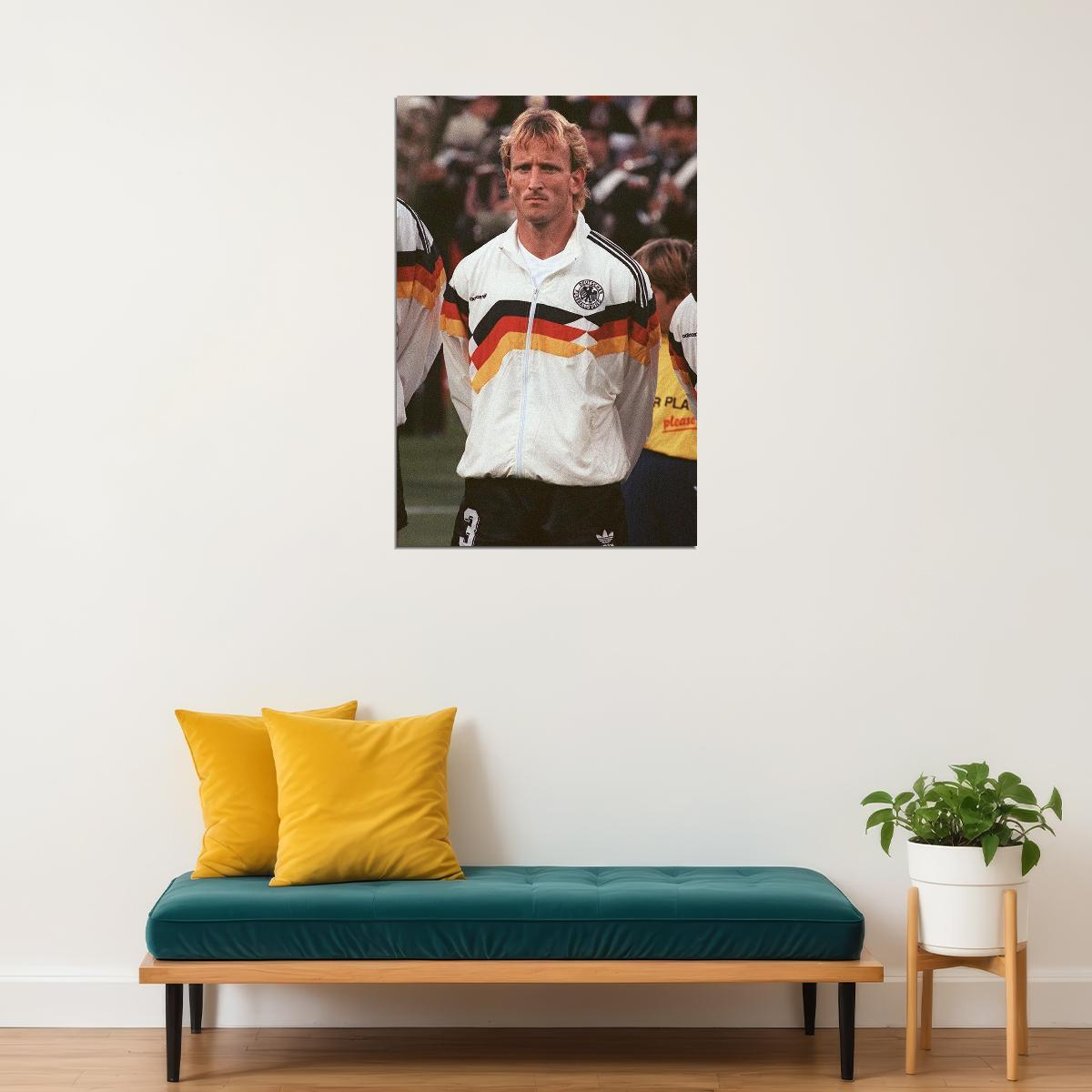 Andreas Brehme Football Player Germany Jersey Sport Poster Wall Art Print Home Wall Decor - xonomax