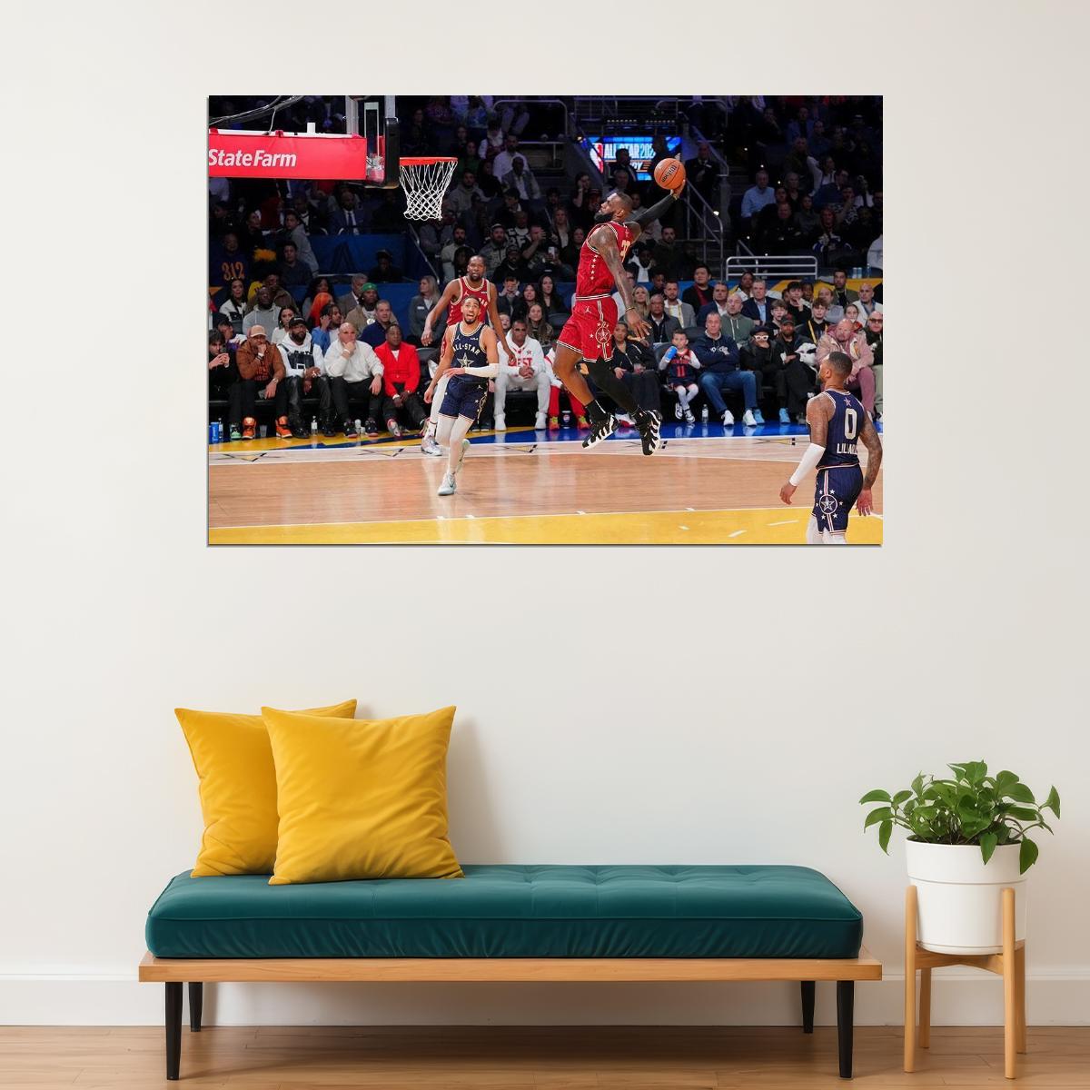 Lebron James American Basketball Player Stars Match Poster Wall Art Print Home Wall Decor - xonomax