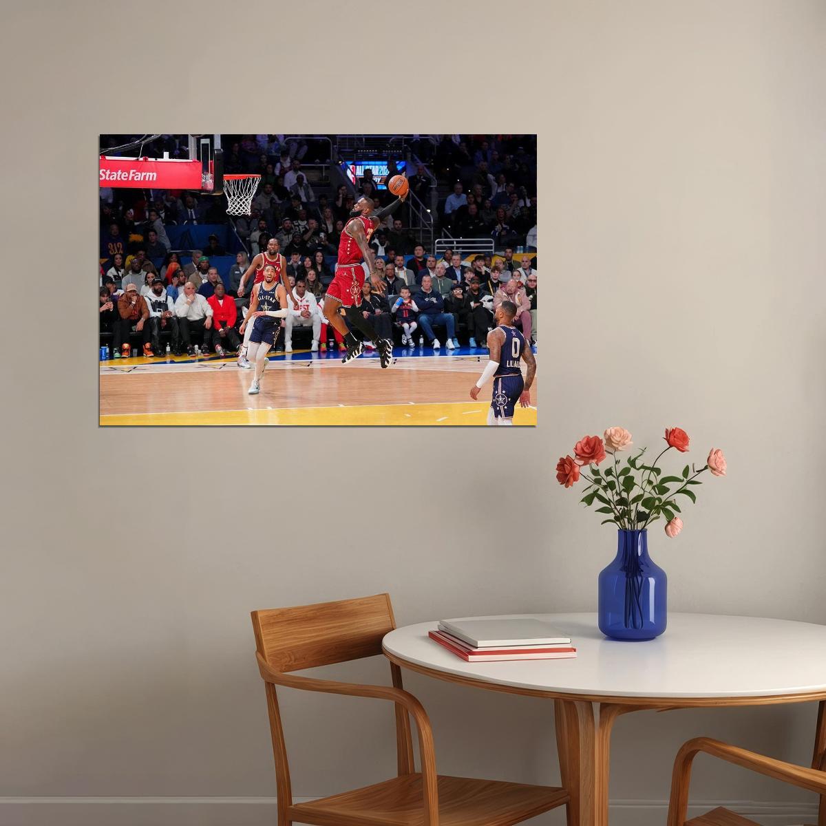 Lebron James American Basketball Player Stars Match Poster Wall Art Print Home Wall Decor - xonomax