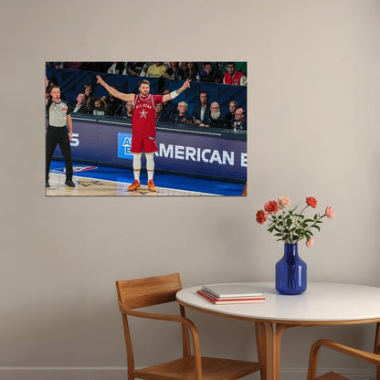 Luka Doncic Slovenian Basketball Player Stars Match Poster Wall Art Print Home Wall Decor - xonomax