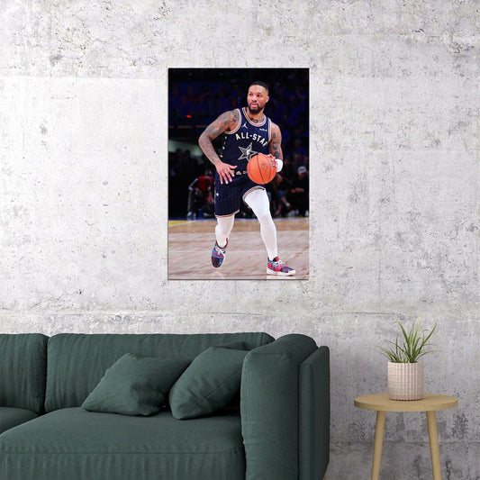 Damian Lillard American Basketball Player Stars Match Poster Wall Art Print Home Wall Decor - xonomax