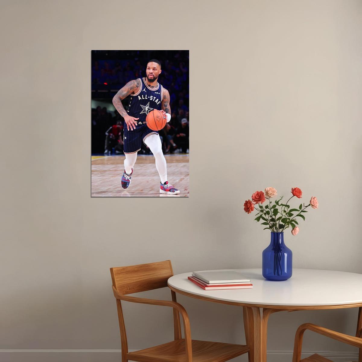 Damian Lillard American Basketball Player Stars Match Poster Wall Art Print Home Wall Decor - xonomax