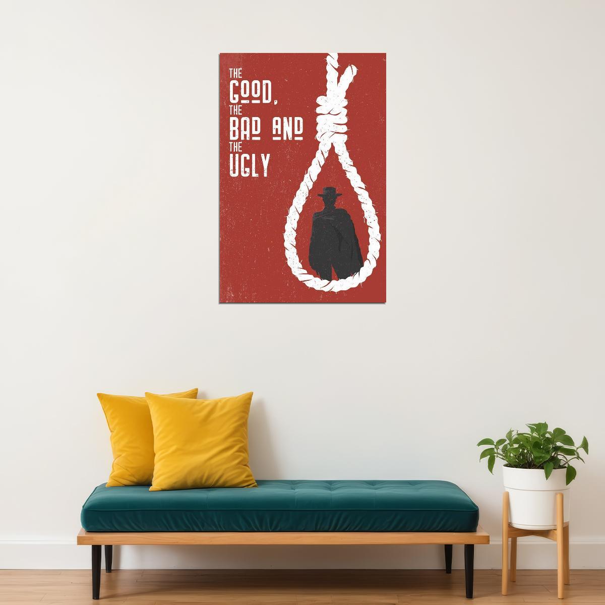 The Good The Bad And The Ugly Classic Rope Movie Poster Wall Art Print Home Wall Decor - xonomax