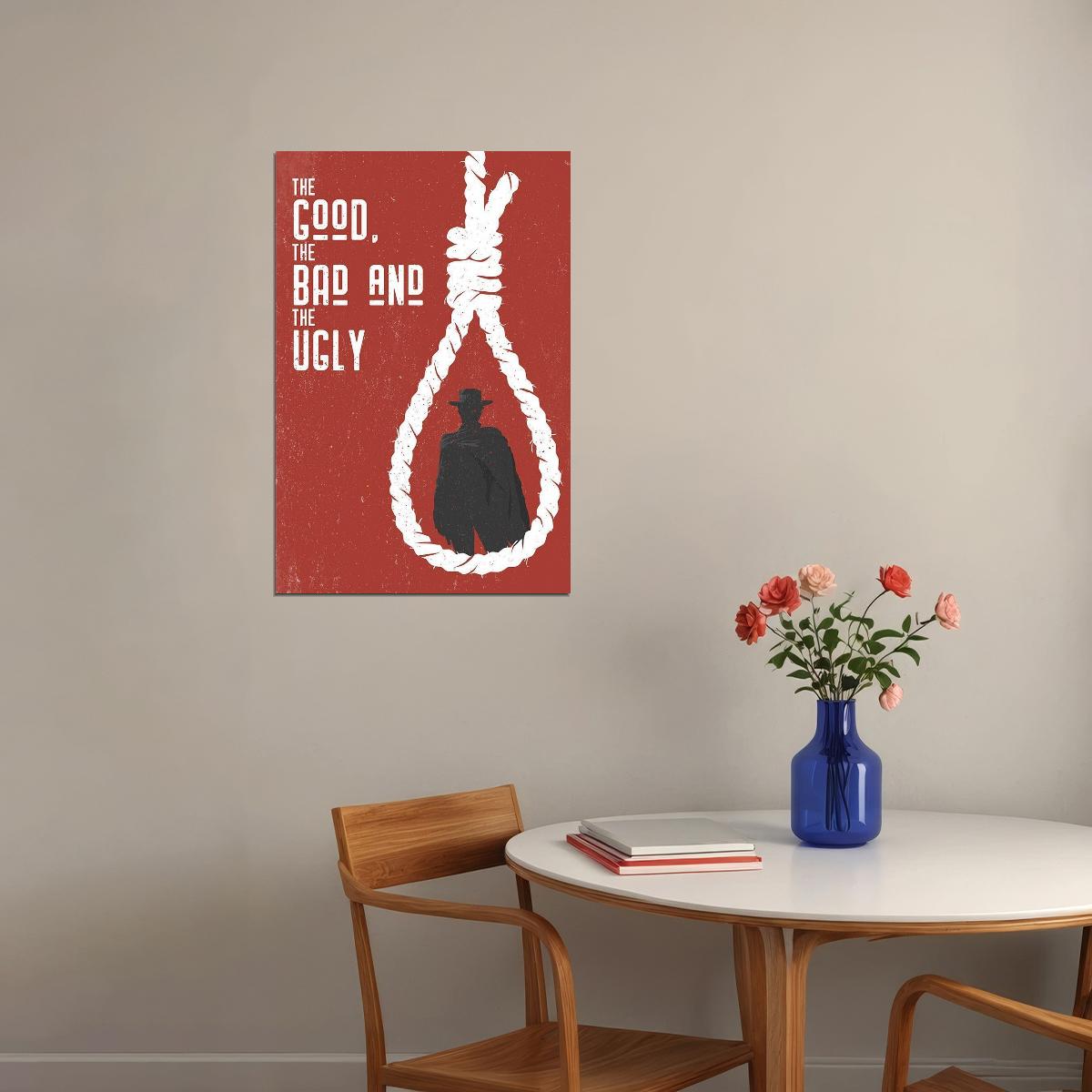 The Good The Bad And The Ugly Classic Rope Movie Poster Wall Art Print Home Wall Decor - xonomax