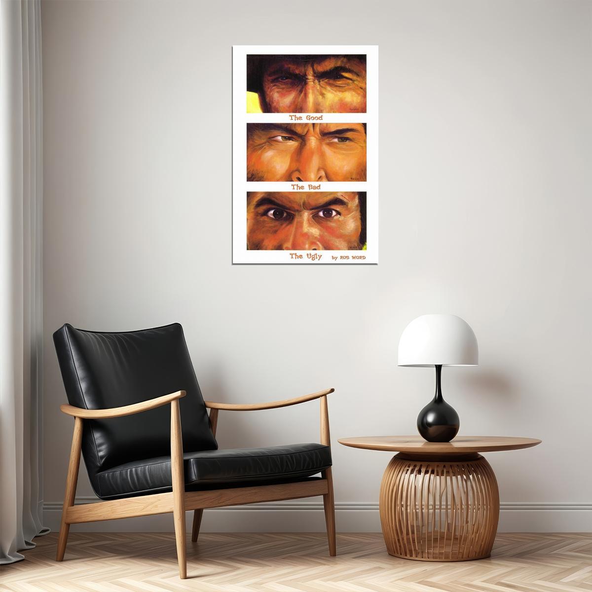 The Good The Bad And The Ugly Classic Western Movie Poster Wall Art Print Home Wall Decor - xonomax