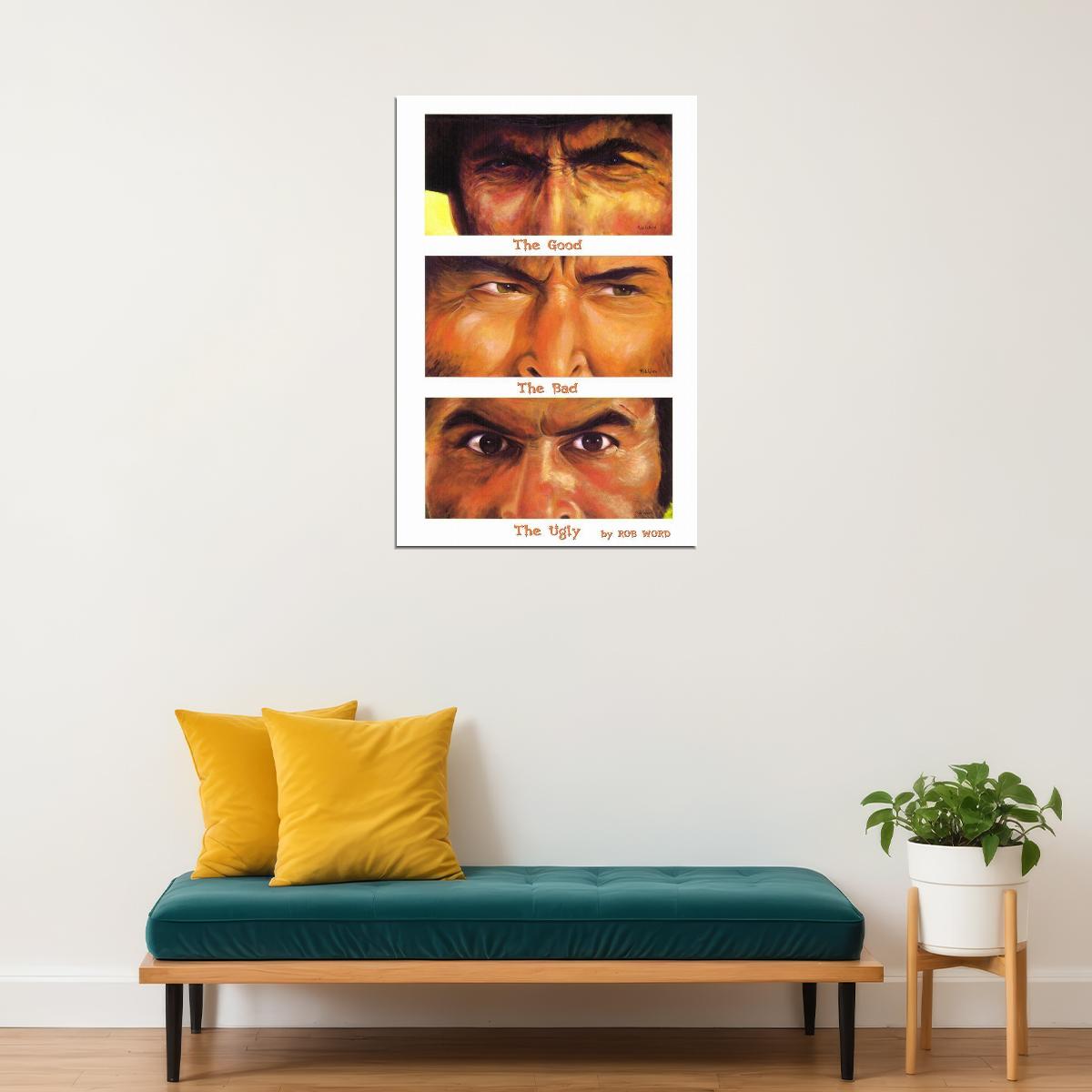 The Good The Bad And The Ugly Classic Western Movie Poster Wall Art Print Home Wall Decor - xonomax