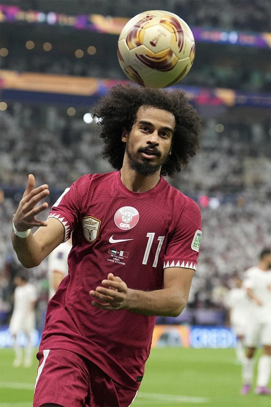 Akram Afif Qatar National Team Player Asian Champions Poster Wall Art Print Home Wall Decor - xonomax