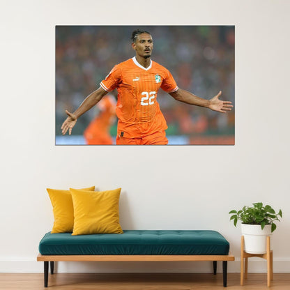 Sebastien Haller Ivory Coast Player Africa Champions Poster Wall Art Print Home Wall Decor - xonomax