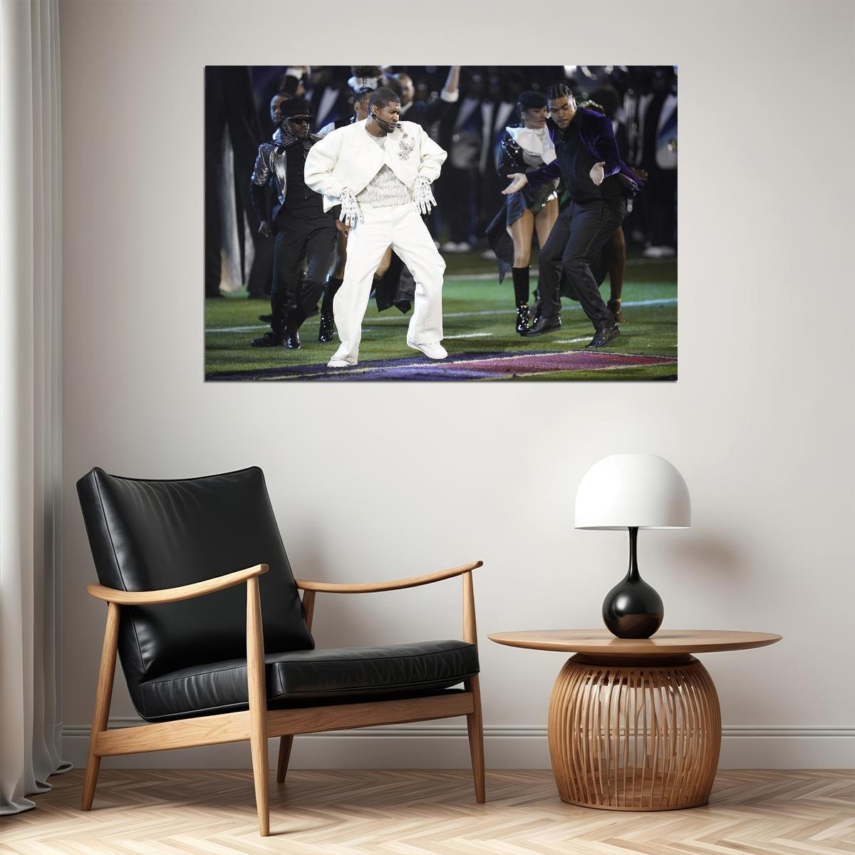 Usher Singer Kansas City Chiefs Champions Celebration Poster Wall Art Print Home Wall Decor - xonomax