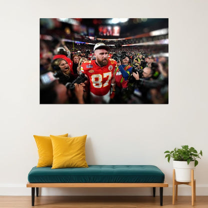 Kansas City Chiefs Champions Travis Kelce Football Sport Poster Wall Art Print Home Wall Decor - xonomax