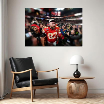 Kansas City Chiefs Champions Travis Kelce Football Sport Poster Wall Art Print Home Wall Decor - xonomax