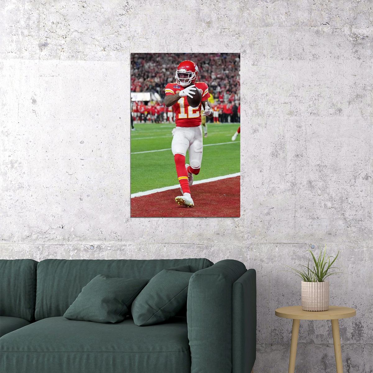 Kansas City Chiefs Champions Mecole Hardman Jr. Football Poster Wall Art Print Home Wall Decor - xonomax