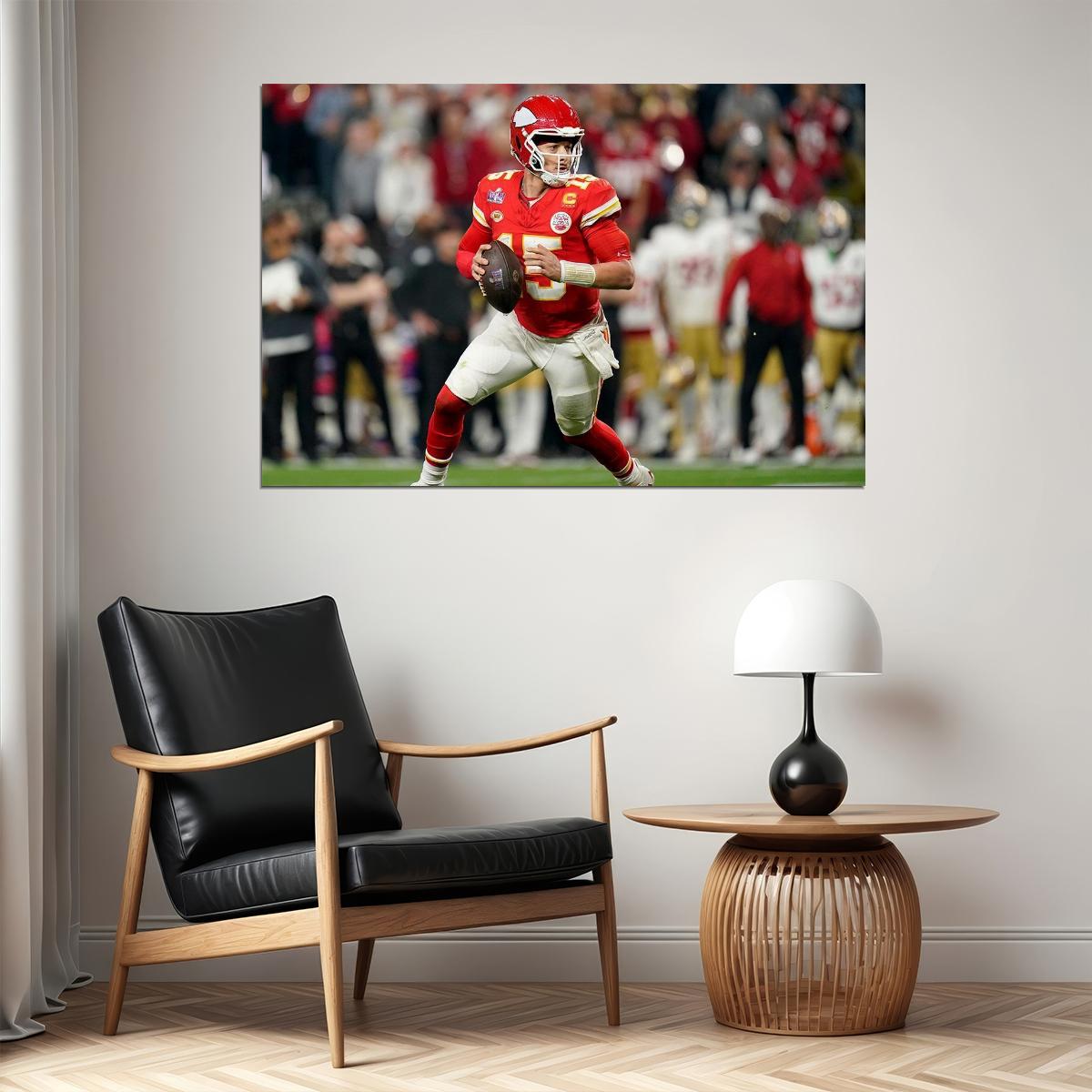 Kansas City Chiefs Football Champions Patrick Mahomes Athlete Poster Wall Art Print Home Wall Decor - xonomax