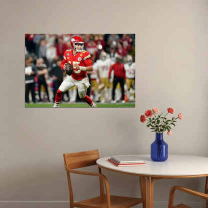 Kansas City Chiefs Football Champions Patrick Mahomes Athlete Poster Wall Art Print Home Wall Decor - xonomax