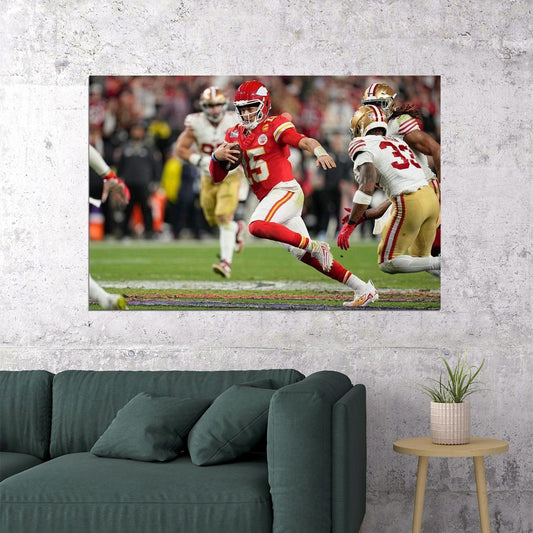 Kansas City Chiefs Football Champions Patrick Mahomes Poster Wall Art Print Home Wall Decor - xonomax