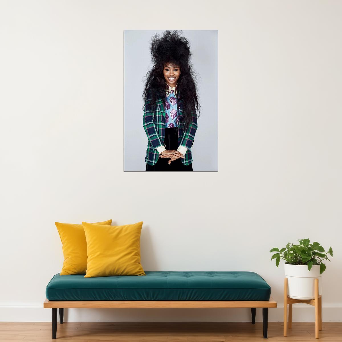 Sza Celebrity American Singer Woman Musician Poster Wall Art Print Home Wall Decor - xonomax