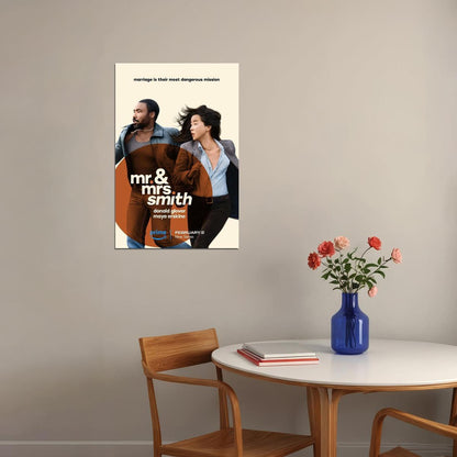 Mr. And Mrs. Smith Comedy Action Tv Series Movie Poster Wall Art Print Home Wall Decor - xonomax