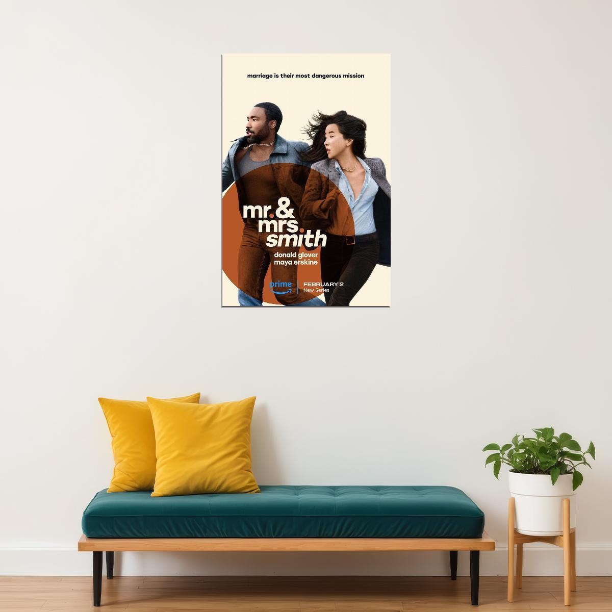 Mr. And Mrs. Smith Comedy Action Tv Series Movie Poster Wall Art Print Home Wall Decor - xonomax