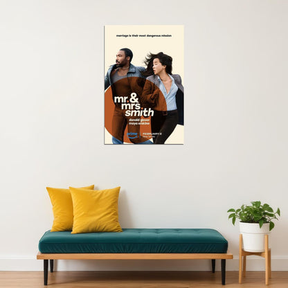 Mr. And Mrs. Smith Comedy Action Tv Series Movie Poster Wall Art Print Home Wall Decor - xonomax