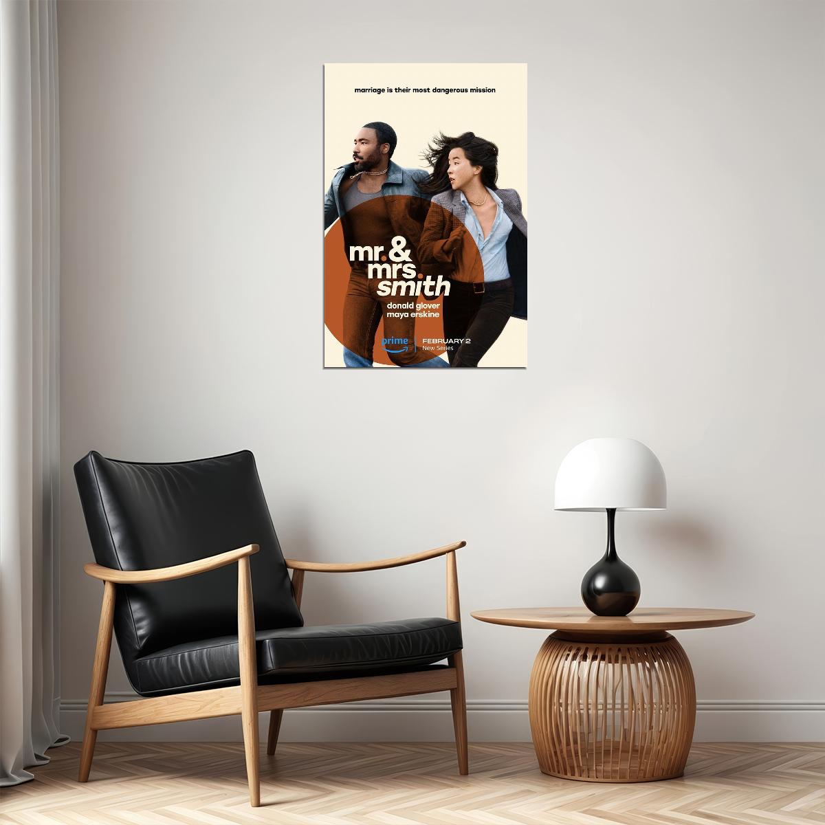Mr. And Mrs. Smith Comedy Action Tv Series Movie Poster Wall Art Print Home Wall Decor - xonomax