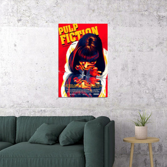 Pulp Fiction Classic Movie Action Crime Excitement Poster Wall Art Print Home Wall Decor - xonomax