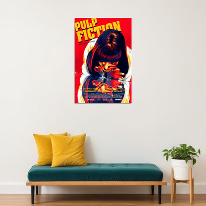 Pulp Fiction Classic Movie Action Crime Excitement Poster Wall Art Print Home Wall Decor - xonomax