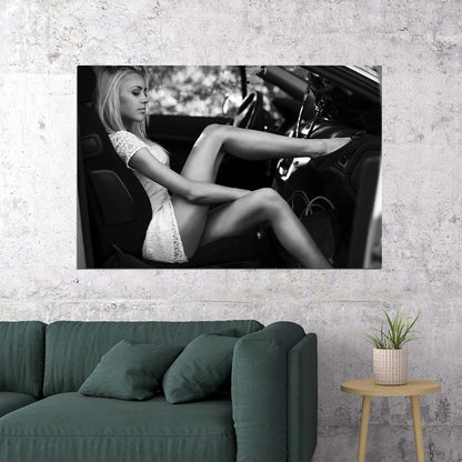 Model Lady Black White Sexy Girl Picture Poster Wall Art Print Home Wall Decor - xonomax