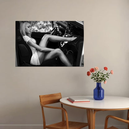 Model Lady Black White Sexy Girl Picture Poster Wall Art Print Home Wall Decor - xonomax