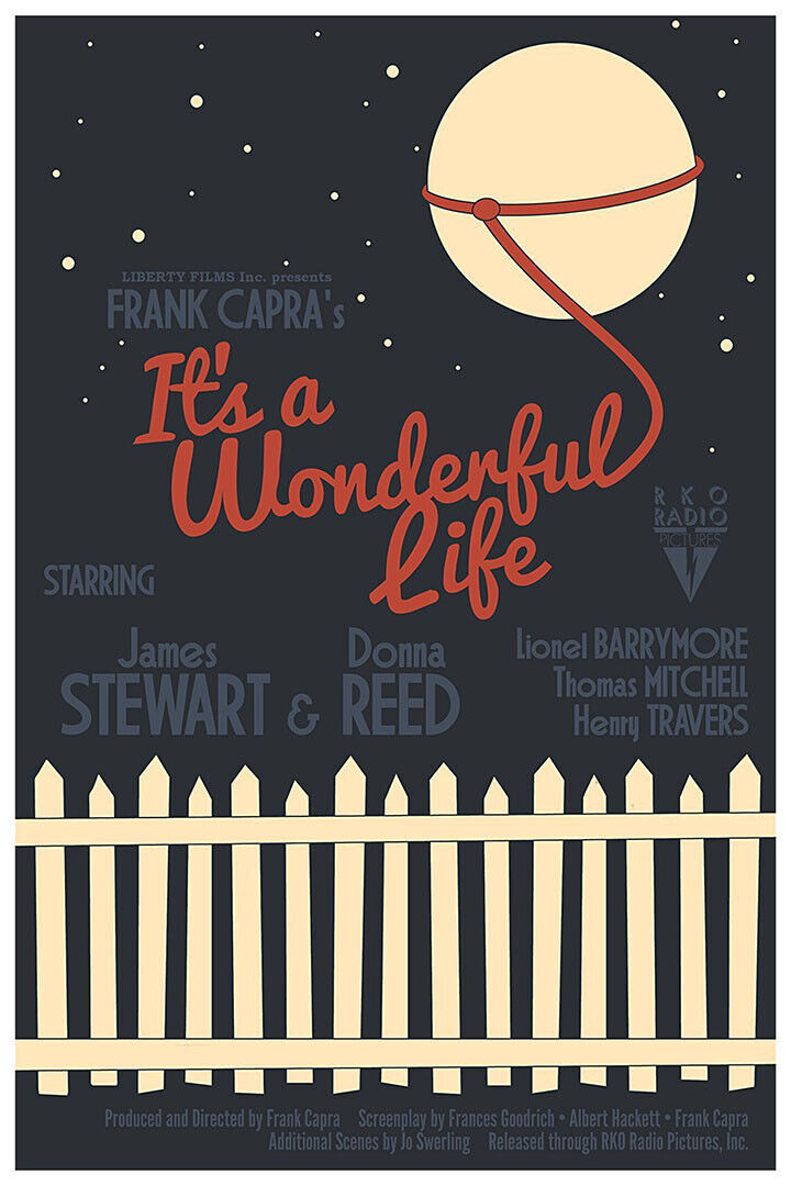 It's A Wonderful Life Movie Family Romance Fantasy Poster Wall Art Print Home Wall Decor - xonomax