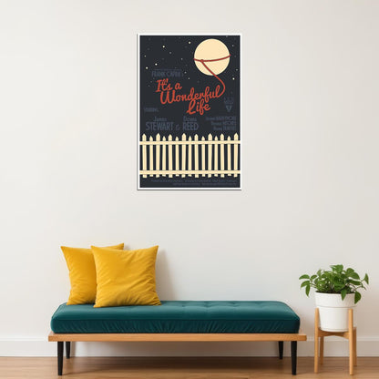 It's A Wonderful Life Movie Family Romance Fantasy Poster Wall Art Print Home Wall Decor - xonomax