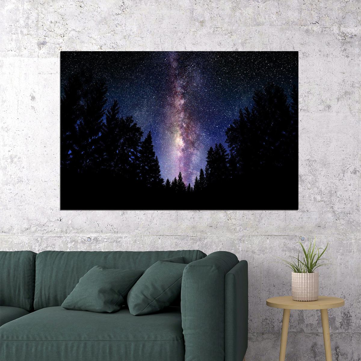 Milky Way Photo Space Galaxy Universe Starry Night Poster Wall Art Print Home Wall Decor - xonomax