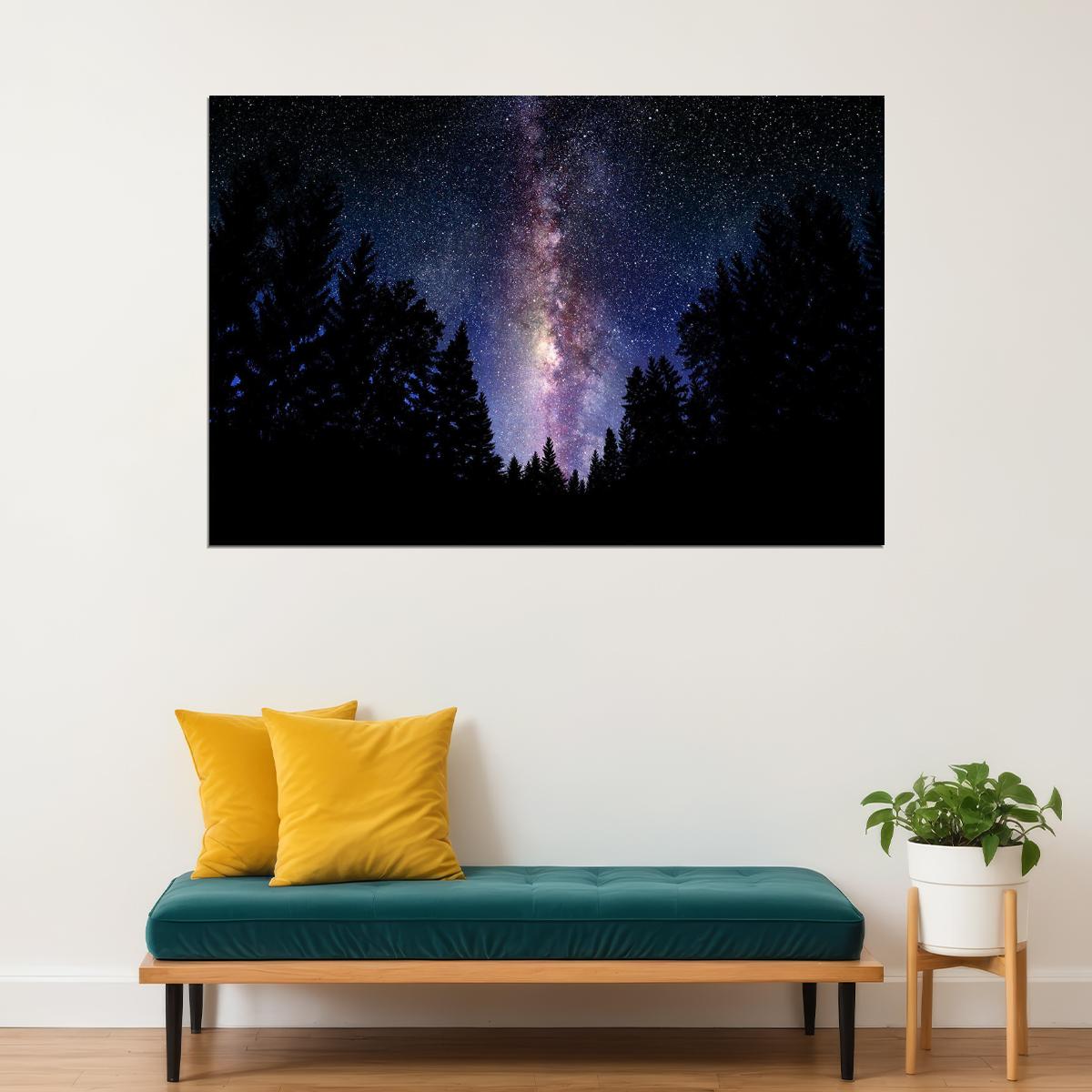 Milky Way Photo Space Galaxy Universe Starry Night Poster Wall Art Print Home Wall Decor - xonomax