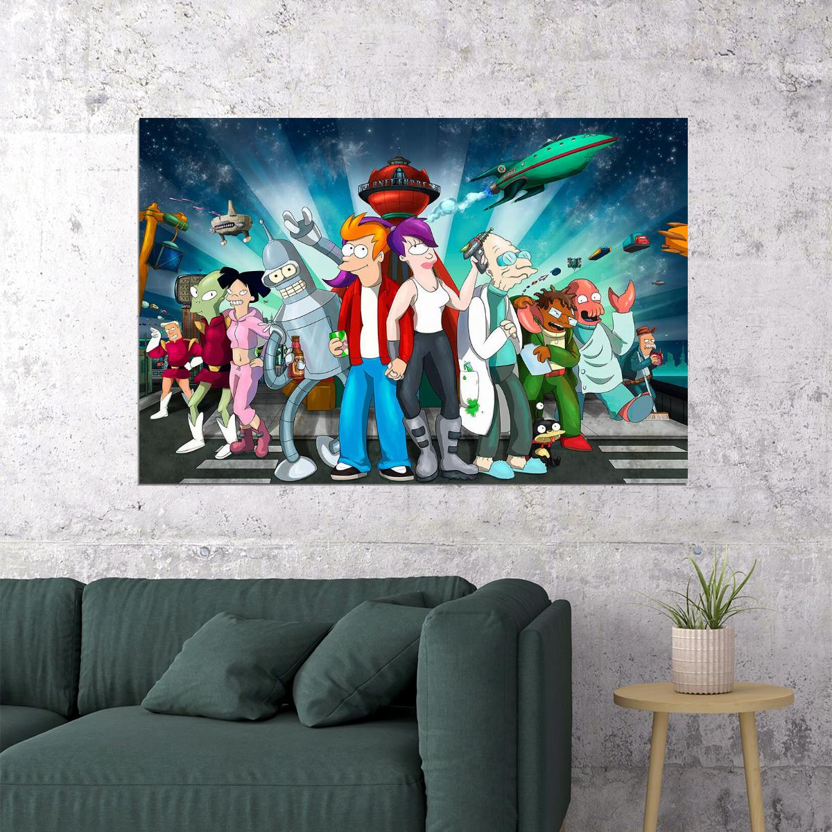 Futurama Tv Show Series Animation Comedy Poster Wall Art Print Home Wall Decor - xonomax