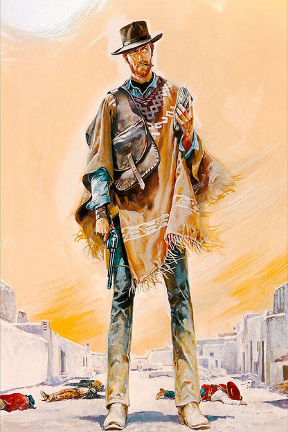 A Fistful Of Dollars 1964 Cult Western Movie Action Poster Wall Art Print Home Wall Decor - xonomax