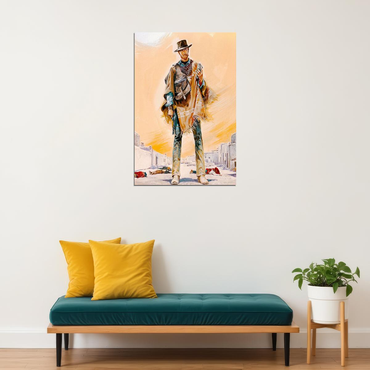 A Fistful Of Dollars 1964 Cult Western Movie Action Poster Wall Art Print Home Wall Decor - xonomax