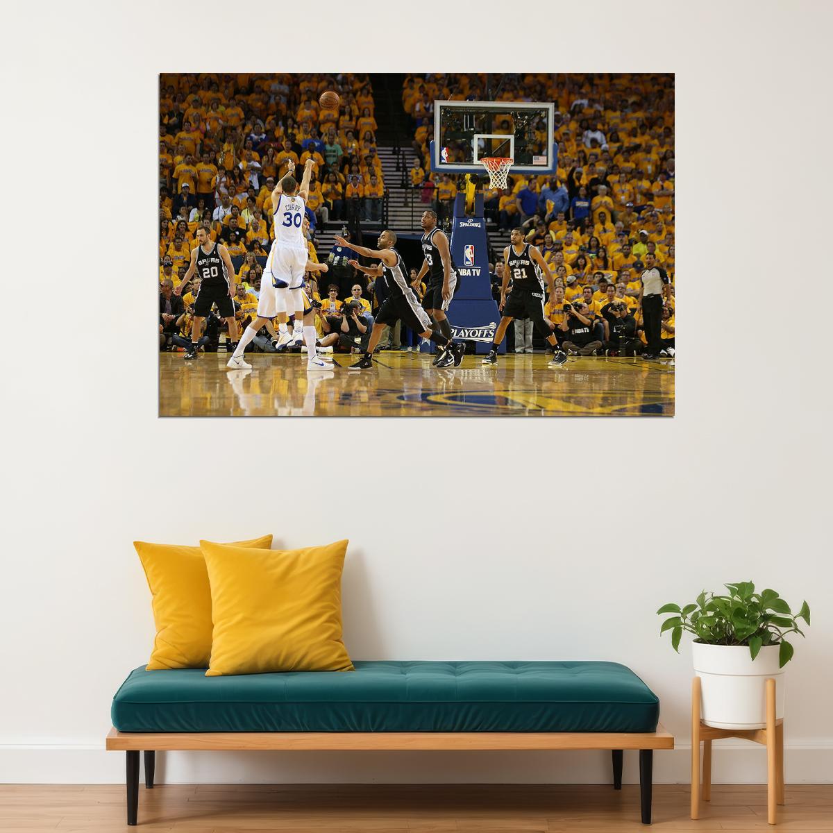 Stephen Curry Basketball Player Sports Poster Wall Art Print Home Wall Decor - xonomax