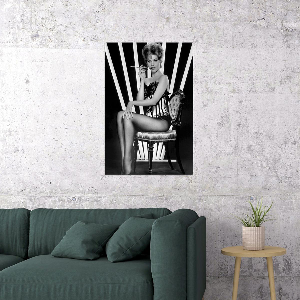 Jane Fonda Actress Political Activist Poster Wall Art Print Home Wall Decor - xonomax