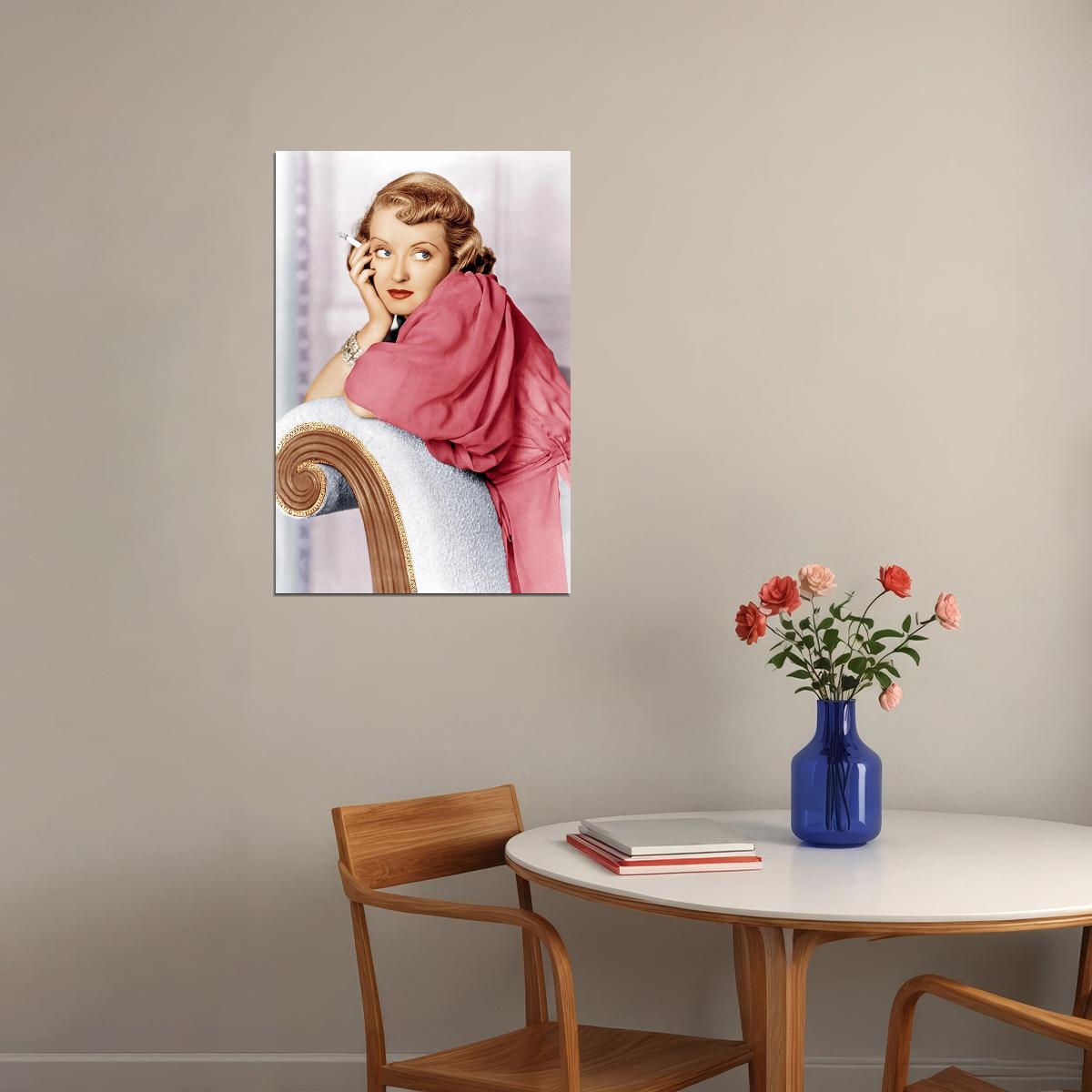 Bette Davis American Actress Artist Theater Actor Poster Wall Art Print Home Wall Decor - xonomax