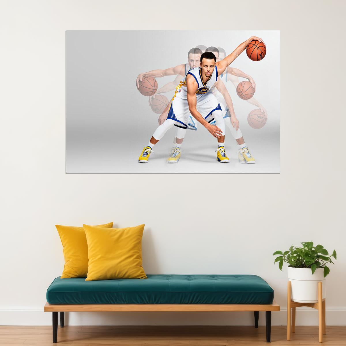 Stephen Curry Basketball Player Sports Poster Wall Art Print Home Wall Decor - xonomax