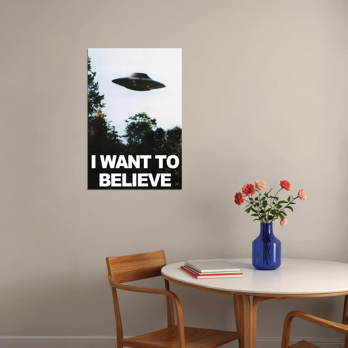 The X-files I Want To Believe Movie Drama Horror Crime Poster Wall Art Print Home Wall Decor - xonomax